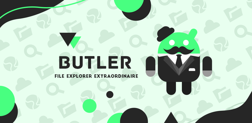 Butler, file explorer extraordinaire, with its bowler-hatted Android mascot